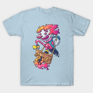 clown swinging swing cheerful T-Shirt